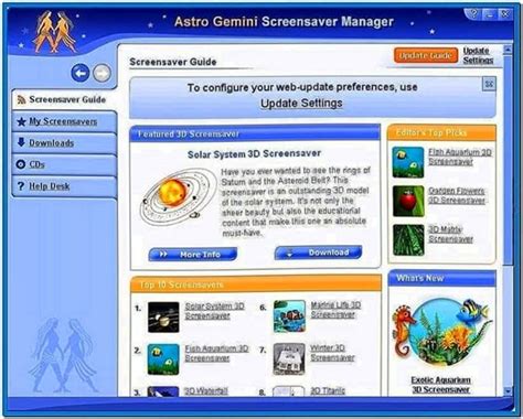 Astro Gemini Screensaver Manager Download Free