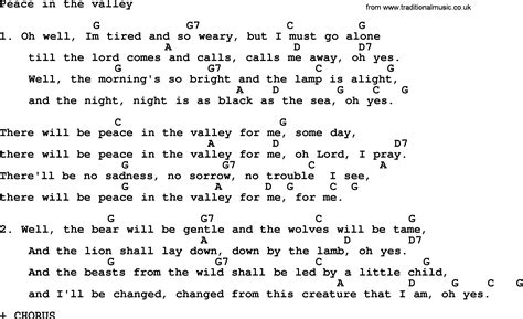 Loretta Lynn Song Peace In The Valley Lyrics And Chords