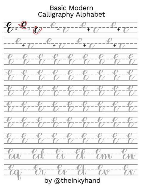 Basic Modern Calligraphy Practice Sheets by @theinkyhand ... How to tell the difference between hand lettering and.