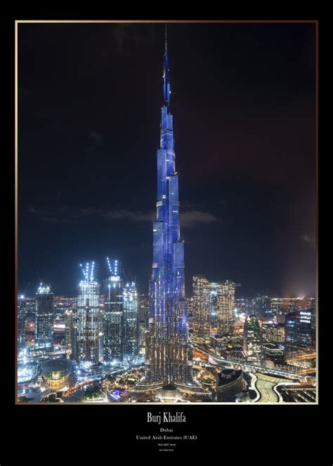 Burj Khalifa Dubai United Arab Emirates Posters Art Prints Wall