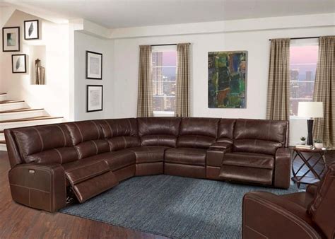 Lowest price of the spring season! Swift Clydsdale Modular Leather Sectional Sofa w/ Powered ...