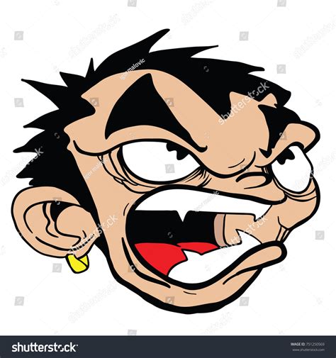 angry punk face screaming stock vector royalty free 751250569 shutterstock