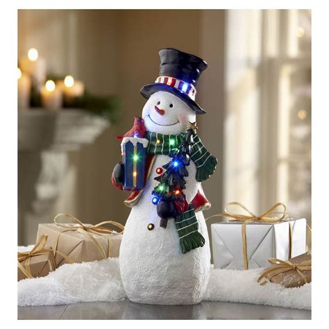 Holiday Living 18 Led Light Tabletop Snowman At