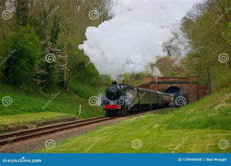 Steam Train Camelot Emerging From Tunnel Editorial Stock Photo