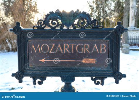 Das Grab Von Wolfgang Amadeus Mozart Stockbild Bild Von österreich