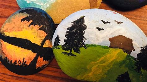 Nature Painting On Stones Is A Craft That Rocks Paint On Stonesacrylic Painting On Stone