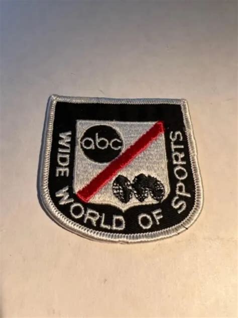 Vintage Abc Wide World Of Sports Employee Patchmintwith White Boarder