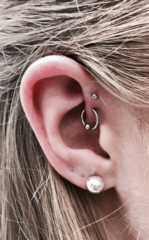 Double Helix Piercing Done At Big Brain In Omaha Ne Double Helix