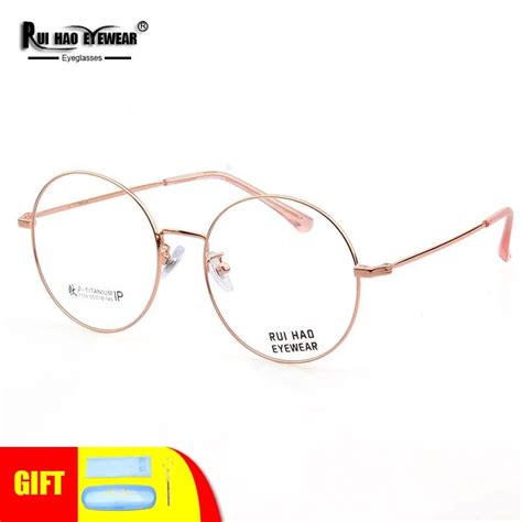 retro round eyeglasses frame super light titanium optical glasses frame concise business