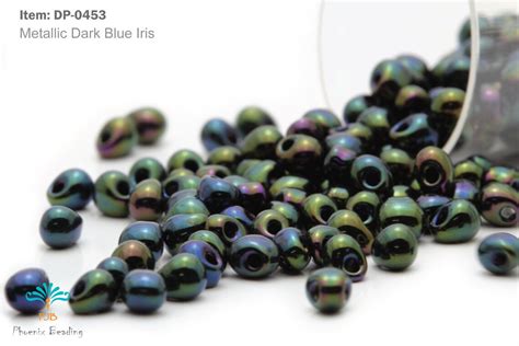 Dp 0453 Miyuki Drop Beads 34mm Metallic Forest Green Iris Etsy