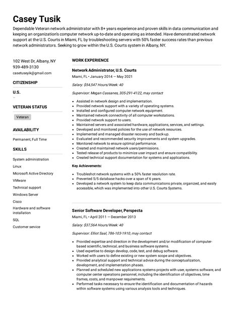 Federal Resume Example And Writing Tips For 2022