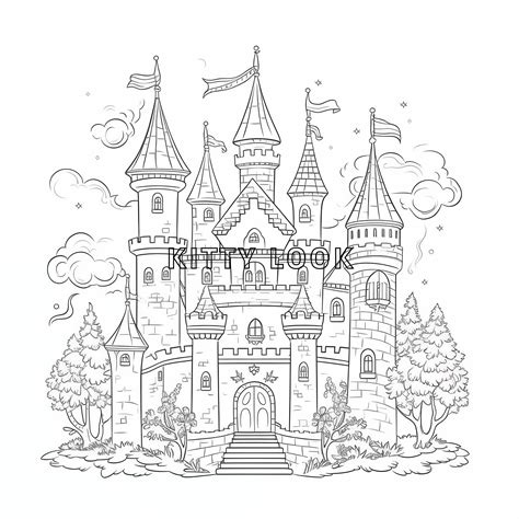 Castle Coloring Page You Download And Print And Color Ph