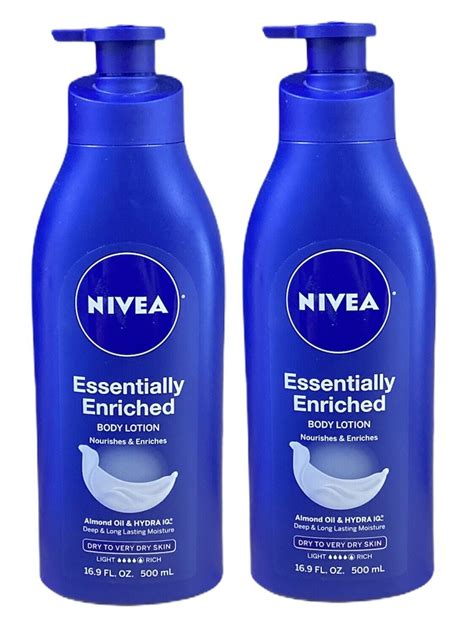 Nivea Essentially Enriched Body Lotion 169 Oz Pack Of 2 New