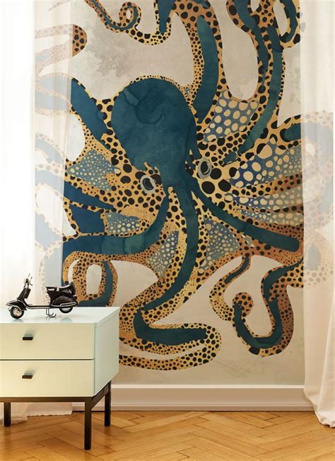 Underwater Dream Vi Wall Mural Wallsauce Nz Octopus Wallpaper Wall