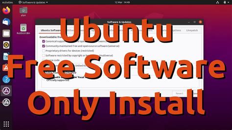 Ubuntu Free Software Only Install YouTube