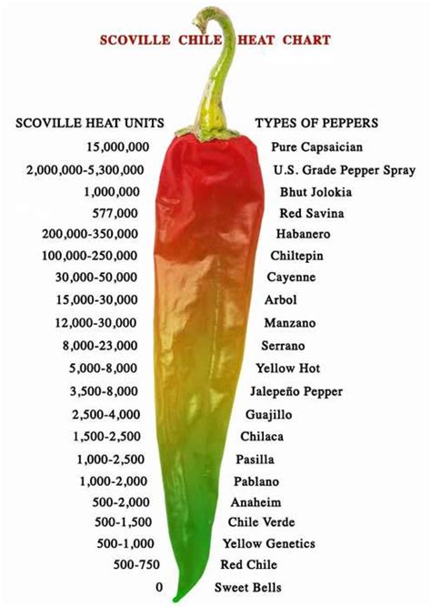 Här följer en alfabetisk lista över ett antal kända chilifrukter och dess styrka. Chef Dad Omaha: How Hot Is That Pepper?
