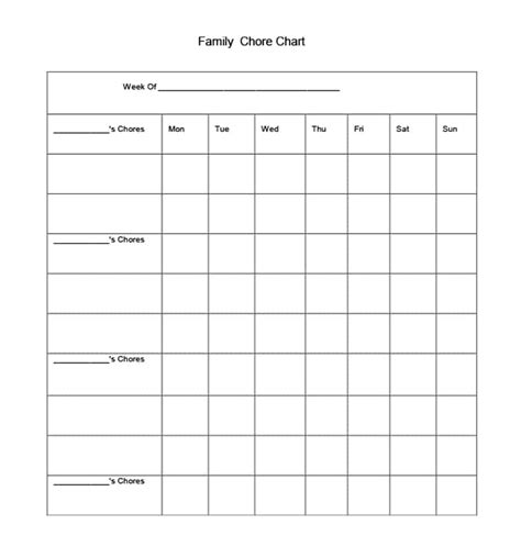 Free Editable Printable Chore Charts Free Printable A To Z