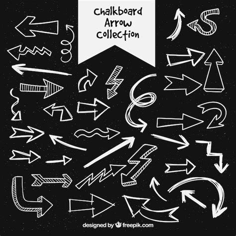 Free Chalkboard Arrow Collection Vector Free Packaging Svg Cut Files