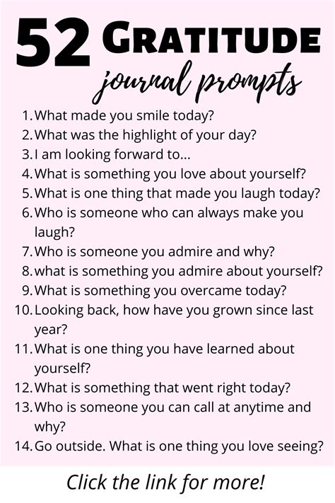 52 gratitude journal prompts to be more thankful gratitude journal prompts journal writing