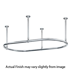 First, determine the shower curtain rod's location by measuring from the back wall to the edge of the tub. Oval Shower Curtain Rod - Ceiling Mounting - ShowerRods ...