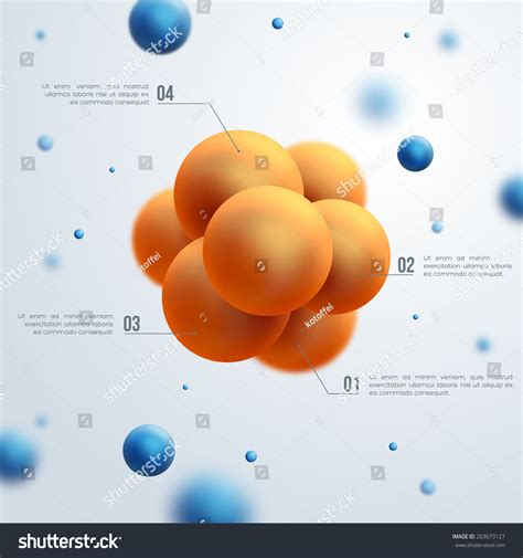 Abstract Molecules Design Vector Illustration Atoms Group Of Atoms