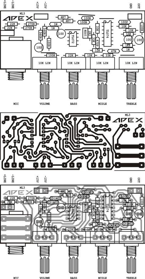 It is equipped with tone circuit, noise circuit , chip size: Layout Pcb Tone Control Apex - Apex Tone Preamp - Layout Pcb Tone Control Apex | Amplificador de ...