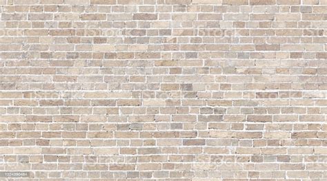 Brick Wall Seamless Texture Beige Stone Pattern Background