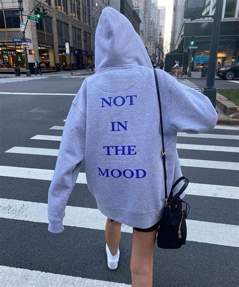 not in the mood hoodie slogan inspirational message hoodie etsy aesthetic hoodie clothes