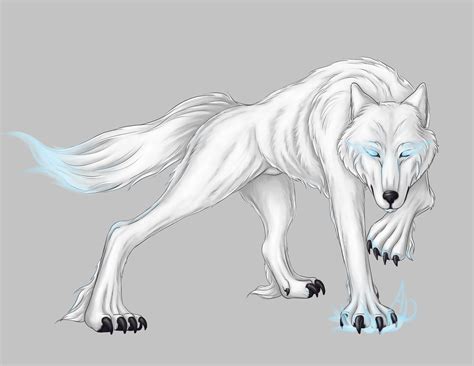 White Wolf And Black Wolf Art