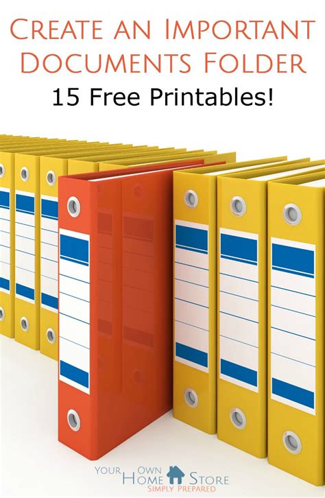 Create An Important Documents Grab And Go Binder First Aid Places