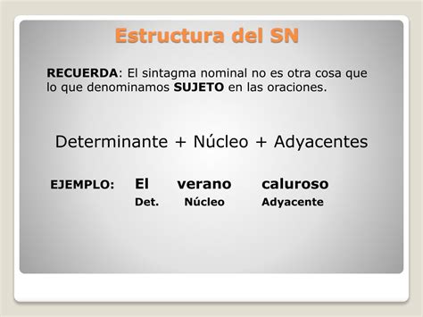 Ppt El Sintagma Nominal Powerpoint Presentation Free Download Id