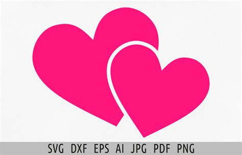 Double Heart Svg Files For Cricut Love Grafica Di Julias Digital