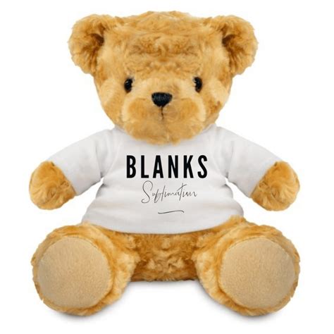 Cute Teddy Bear In Blank Sublimation T Shirt