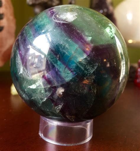 Gorgeous Green Fluorite Sphere Orb Crystal Ball Geode E6 Etsy