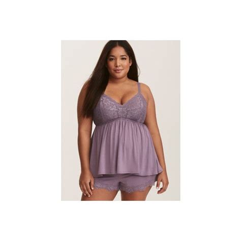 Torrid Sleep Lace Bust Babydoll Tank 25 Liked On Polyvore Featuring