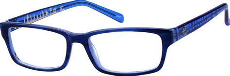 Blue Quirky Rectangular Eyeglasses 1056 Zenni Optical Eyeglasses