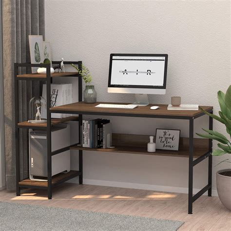 4.8 out of 5 stars. TREETALK Computer Desk with 4 Tier Storage Shelves - 41.7 ...