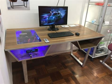 My Pc Desk I Built Pc Desk Built In Computer Desk Diy Computer Desk