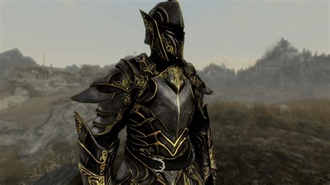 Black And Gold Ebony Armor Retexture At Skyrim Special Edition Nexus