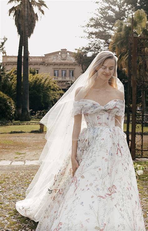 13 Floral Wedding Dresses That Are Anything But Traditional White By