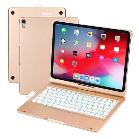 Ipad Pro 11 2018 Bluetooth Keyboard Case 360180 Degree Rotation 7 Colors 3 Level Rightness