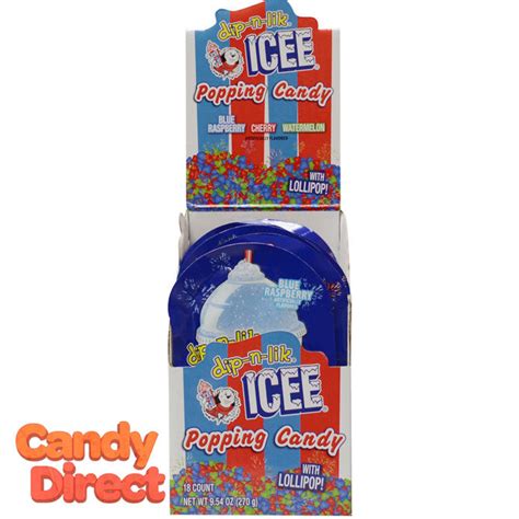 Icee Popping Candy With Lollipop 18ct Candydirect