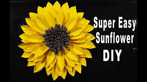 Diy Paper Large Sunflower Tutorial Paper Craft Youtube
