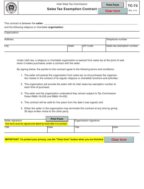 Form Tc 73 Fill Out Sign Online And Download Fillable Pdf Utah