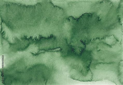 Abstract Green Watercolor Background Texture Hand Painted Artistic