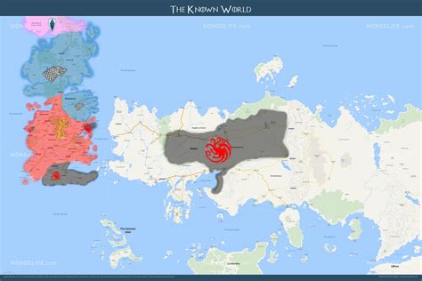 Detailed Map Full Map Of Westeros And Essos