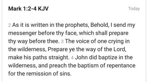 Mark Kjv Today As It Is Written In The Prophets Behold I Send My