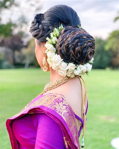 21 Stylish And Beautiful Indian Hairstyle For Saree Indian Bun Hairstyles Bun Hairstyles For
