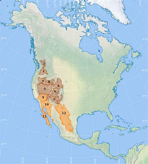 North American Deserts Map Tourist Map Of English