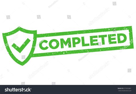 Completed Stamp Sticker Seal Grunge Vintage Stock Vector Royalty Free